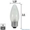 Satco 43w 120v Torpedo White Coat E26 Medium Base Halogen light bulb